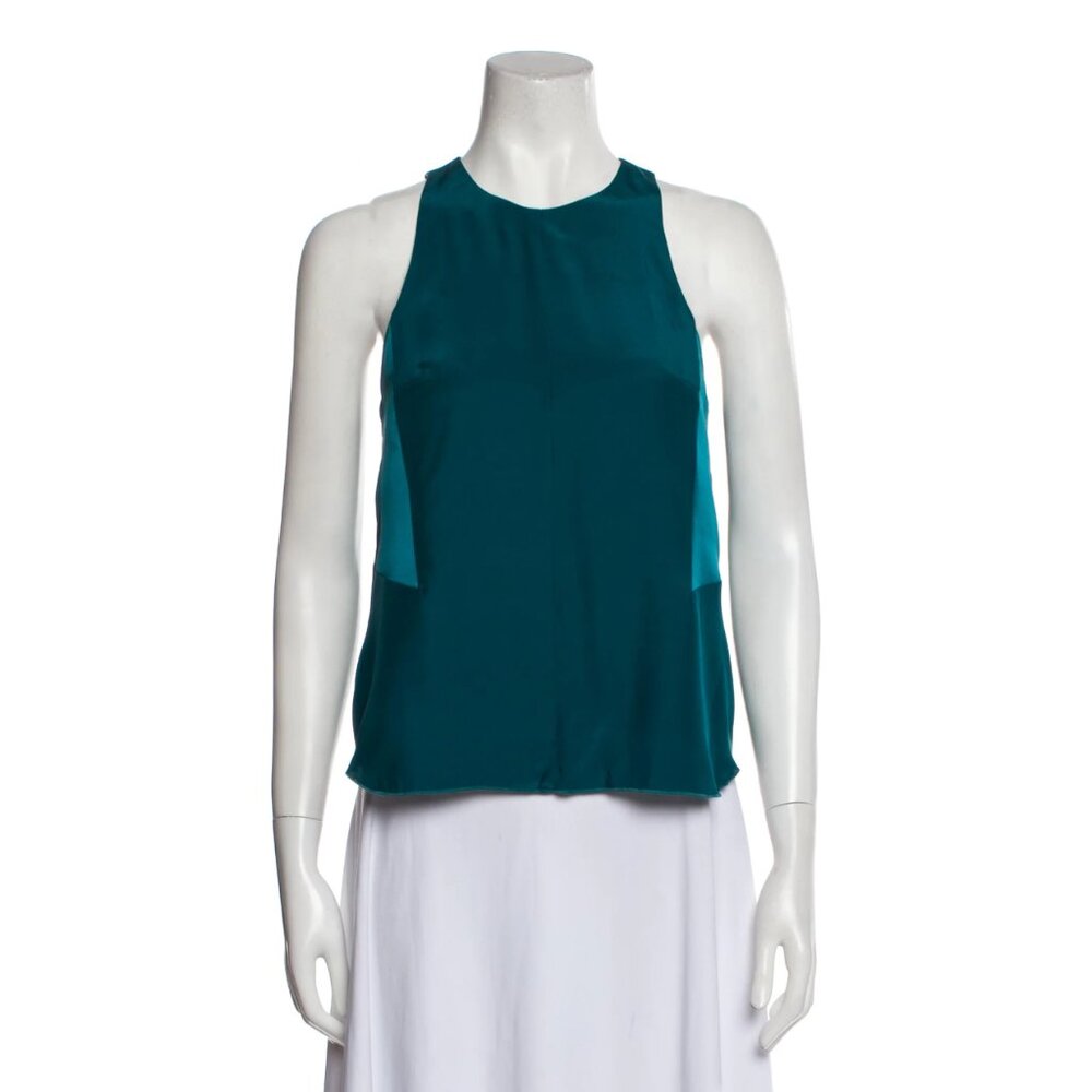 Rag & Bone Silk Tank Top in Teal XS
